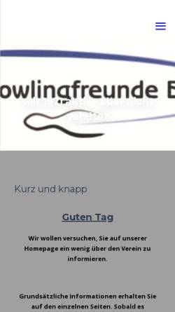 Vorschau der mobilen Webseite www.bowlingfreunde-bonn.de, Bowlingfreunde Bonn e.V.