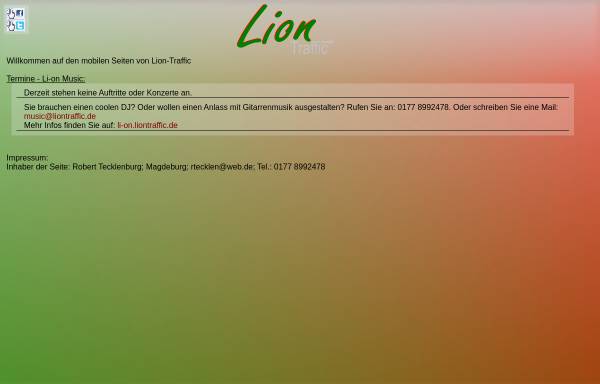 Vorschau von www.liontraffic.de, Lion-Traffic