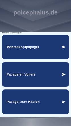 Vorschau der mobilen Webseite www.poicephalus.de, Poicephalus