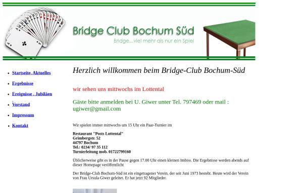 Vorschau von www.bridge-bochum.de, Bridge Club Bochum Süd