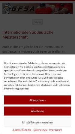 Vorschau der mobilen Webseite www.gfsa-online.de, German Federation of Strength Athletes