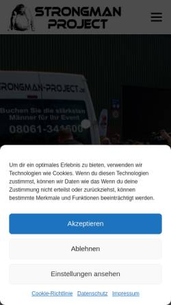 Vorschau der mobilen Webseite www.strongmanproject.de, Strongman-Project