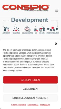 Vorschau der mobilen Webseite www.consipio.de, Consipio Software Engineering GmbH