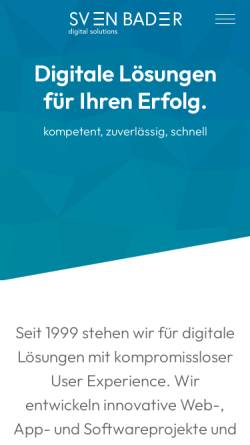 Vorschau der mobilen Webseite www.svenbader.de, Sven Bader