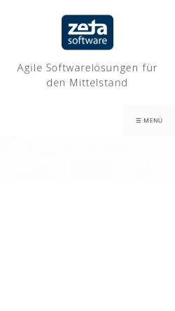 Vorschau der mobilen Webseite www.zeta-software.de, Zeta software GmbH