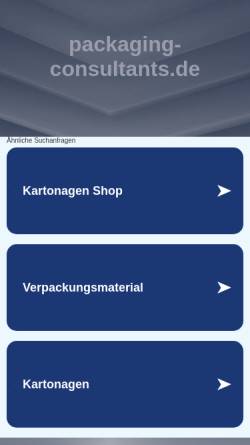Vorschau der mobilen Webseite www.packaging-consultants.de, Packaging Consultants, Inh. Eric Moreno