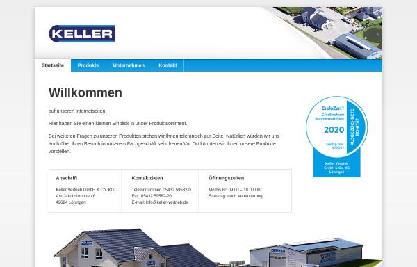 Vorschau von www.keller.biz, Keller Bauelemente & Bodenbeläge
