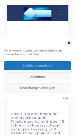 Vorschau der mobilen Webseite kleppert-trockenbau.de, Kleppert-Trockenbau Norbert Kleppert