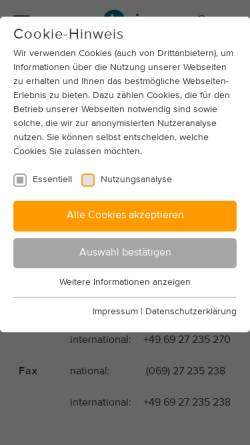 Vorschau der mobilen Webseite www.bbgbremen.de, Beamten-Baugesellschaft Bremen GmbH