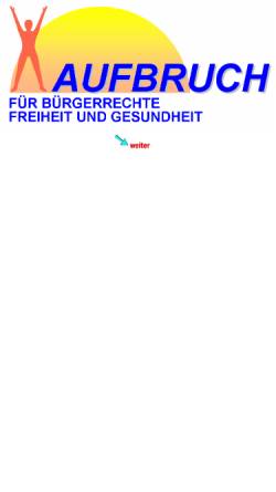 Vorschau der mobilen Webseite www.partei-aufbruch.de, Aufbruch