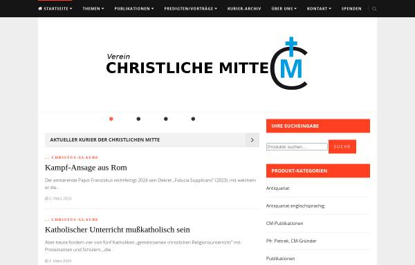 Vorschau von www.christliche-mitte.de, Christliche Mitte (CM)
