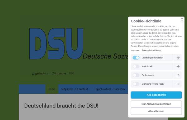 Vorschau von www.dsu-deutschland.de, Deutsche Soziale Union
