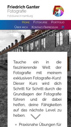 Vorschau der mobilen Webseite www.fg-fotografie.de, Friedrich Ganter Fotografie