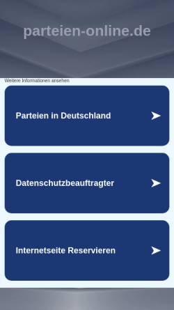Vorschau der mobilen Webseite www.parteien-online.de, Parteien-Online