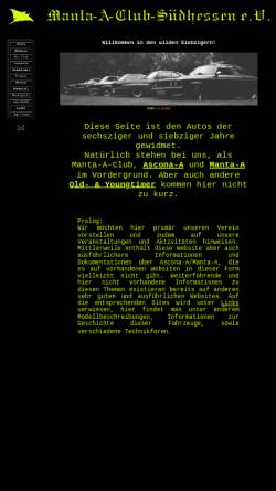 Vorschau der mobilen Webseite www.manta-a-club-suedhessen.de, Manta-A-Club Südhessen e.V.