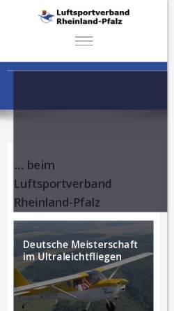 Vorschau der mobilen Webseite lsvrp.de, Luftsportverband Rheinland-Pfalz e.V.