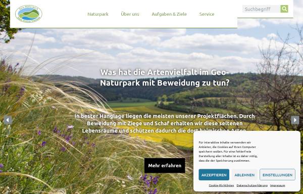 Vorschau von www.naturpark-saale-unstrut.de, Geo-Naturpark Saale-Unstrut-Triasland