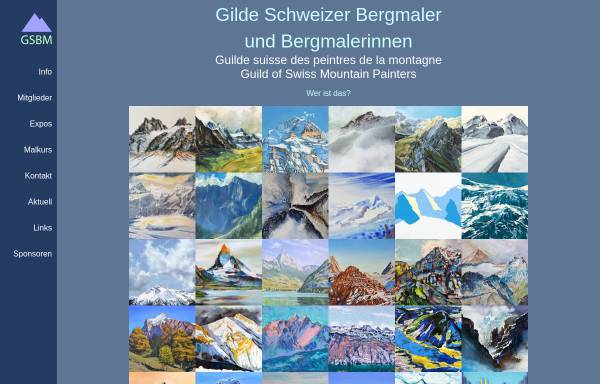 Vorschau von www.gsbm.ch, Gilde Schweizer Bergmaler