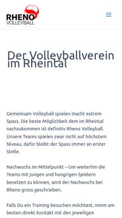 Vorschau der mobilen Webseite www.rhenovolley.ch, Rheno Volleyball