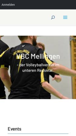 Vorschau der mobilen Webseite www.vbcmellingen.ch, VBC Mellingen
