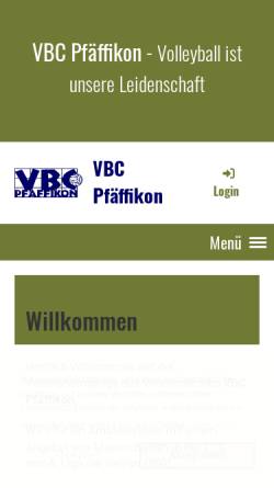 Vorschau der mobilen Webseite www.vbcpfaeffikon.ch, VBC Pfäffikon