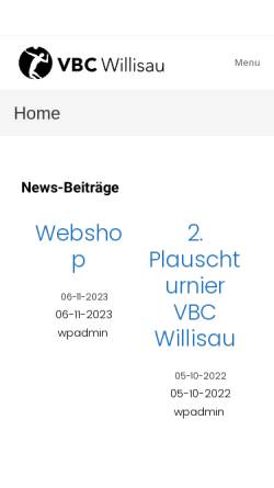 Vorschau der mobilen Webseite www.vbcwillisau.ch, VBC Willisau