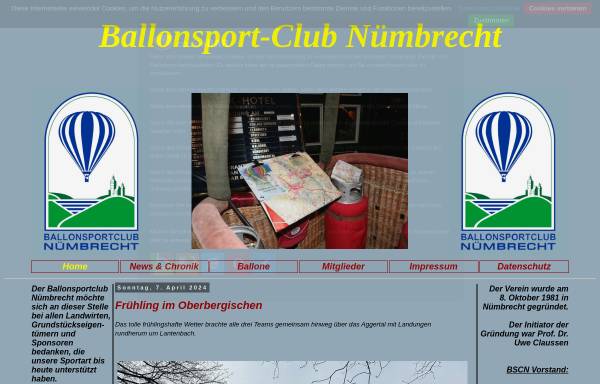 Vorschau von www.bscnuembrecht.de, Ballonsportclub Nümbrecht e.V.