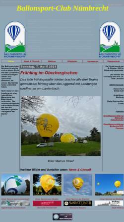 Vorschau der mobilen Webseite www.bscnuembrecht.de, Ballonsportclub Nümbrecht e.V.