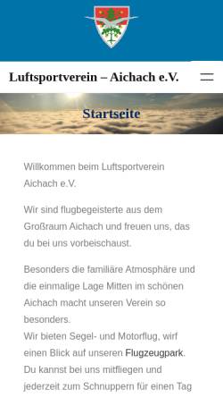 Vorschau der mobilen Webseite lsvaichach.de, Luftsportverein Aichach