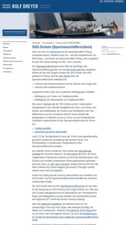 Vorschau der mobilen Webseite www.sss-schein.de, Sportseeschifferschein