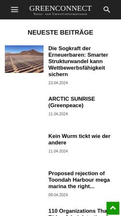 Vorschau der mobilen Webseite www.green-connect.de, GreenConnect