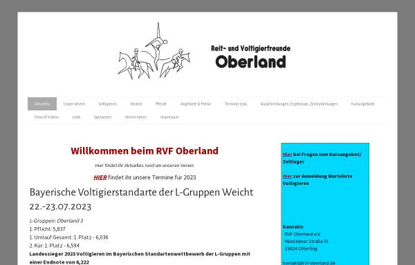 Vorschau von rvf-oberland.jimdofree.com, Reit- und Voltigierfreunde Oberland e. V.
