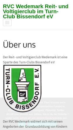 Vorschau der mobilen Webseite www.resser-voltigierjugend.de, RVC Wedemark im Turnclubs Bissendorf e.V