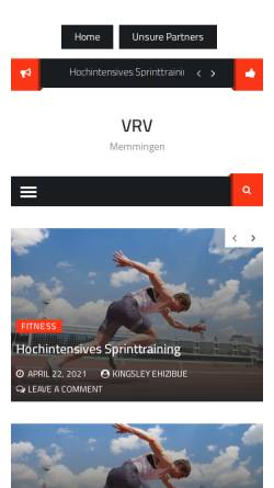 Vorschau der mobilen Webseite www.vrv-memmingen.de, Voltigier- und Reitverein Memmingen e.V.