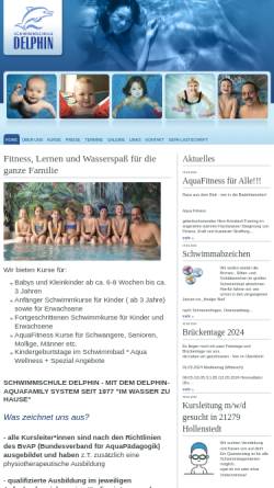Vorschau der mobilen Webseite www.schwimmschule-delphin.info, Schwimmschule Delphin - Hollenstedt