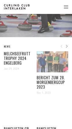 Vorschau der mobilen Webseite www.ccinterlaken.ch, Curling Club Interlaken