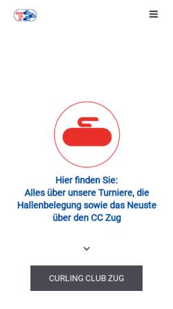 Vorschau der mobilen Webseite www.cczug.ch, Curling Club Zug