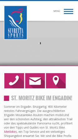 Vorschau der mobilen Webseite www.suvrettasnowsports.ch, Schneesportschule Suvretta St.Moritz