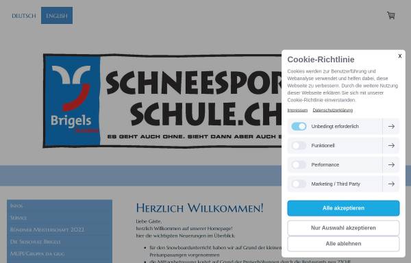 Vorschau von www.schneesportschule.ch, Schweizer Schneesportschule SSBWA