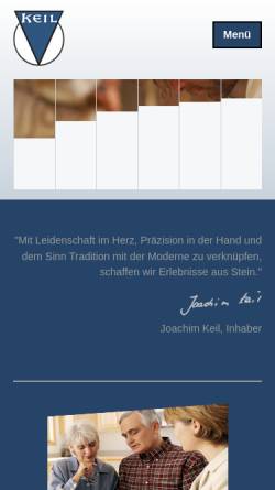 Vorschau der mobilen Webseite www.keil-grabmale.de, Keil Grabmale