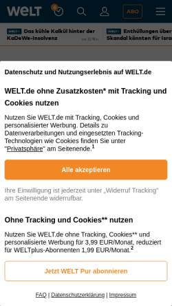 Vorschau der mobilen Webseite www.welt.de, Der Mythos als Mogelpackung