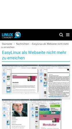 Vorschau der mobilen Webseite www.easylinux.de, EasyLinux