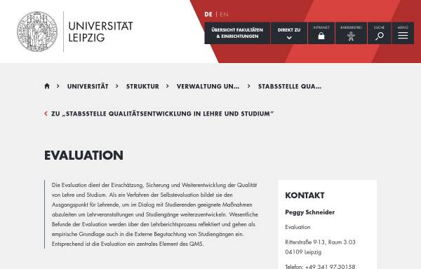 Vorschau von www.uni-leipzig.de, Universität Leipzig - Geschäftsstelle Evaluation