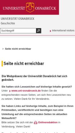 Vorschau der mobilen Webseite www.geschichte.uni-osnabrueck.de, 