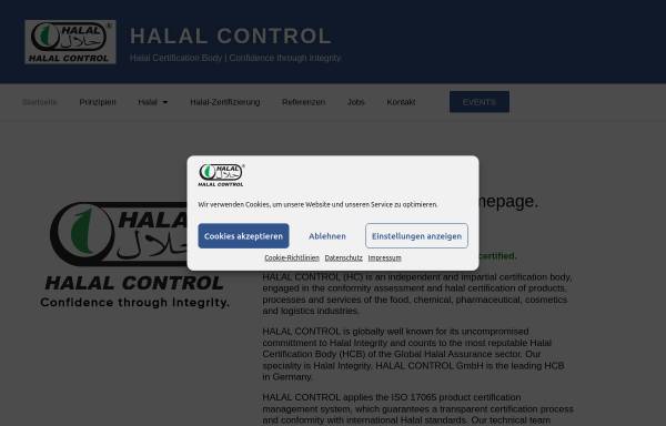 Vorschau von halalcontrol.de, Halal Control e.K.