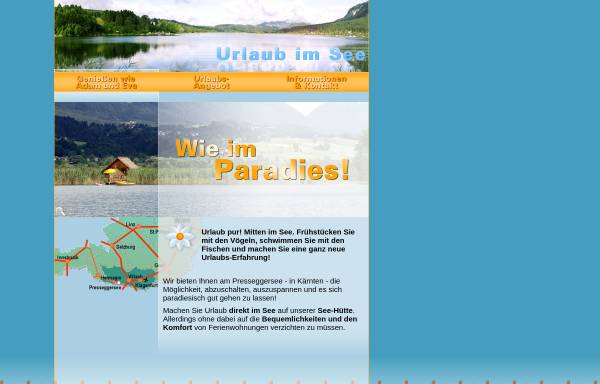 Vorschau von www.urlaubimsee.at, Urlaub im See