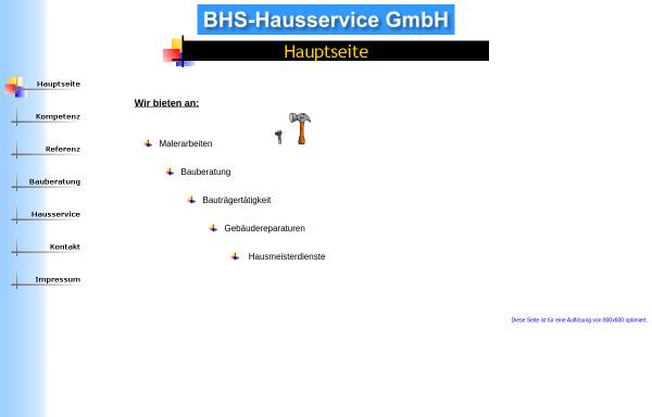 Vorschau von www.bhs-hausservice.de, BHS-Hausservice GmbH