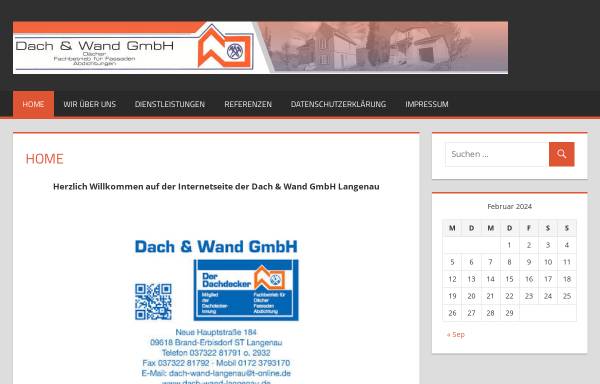 Vorschau von www.dach-wand-langenau.de, Dach & Wand GmbH Langenau