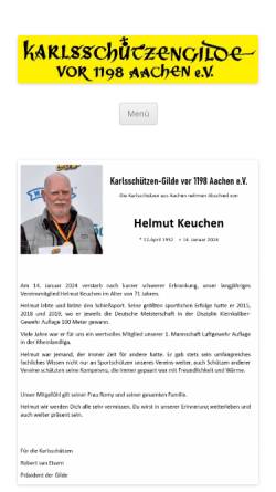 Vorschau der mobilen Webseite www.karlsschuetzen.de, Karlsschützengilde vor 1198 Aachen e.V.