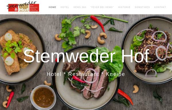 Vorschau von www.stemwederhof.de, Hotel Restaurant 